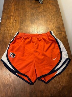Nike Women’s Auburn Orange Athletic Shorts with Navy Trim